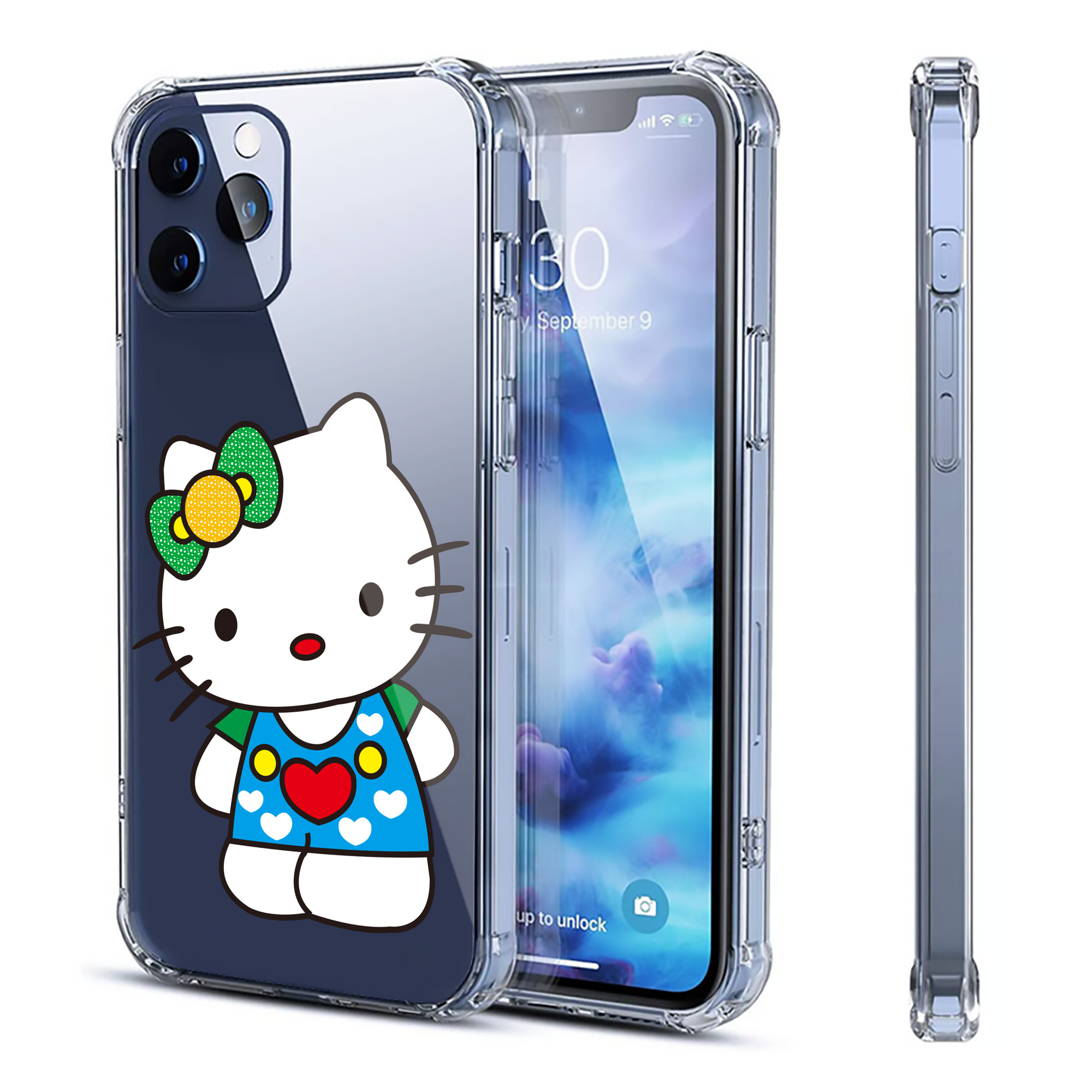 （画像用） Hello Kitty ハローキティ 【iPhone 12シリーズ対応】透明スマホケース（クリアソフトケース）
